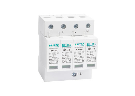 40kA fabricante elétrico trifásico Plastic Thunder Arrester da C.A. SPD