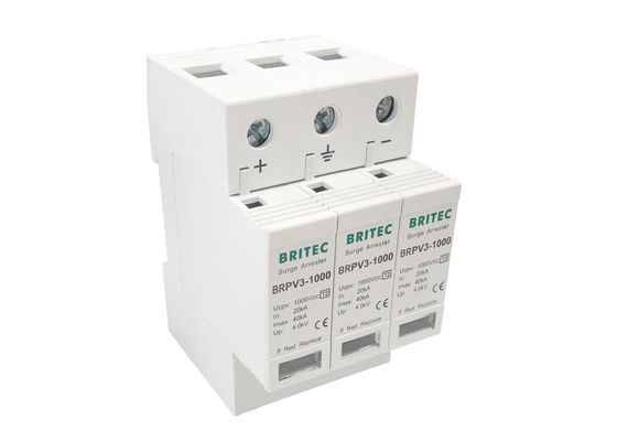 Prendedores de relâmpago fotovoltaicos do poder do SPD do prendedor do picovolt do dispositivo protetor do impulso da C.C. 40kA