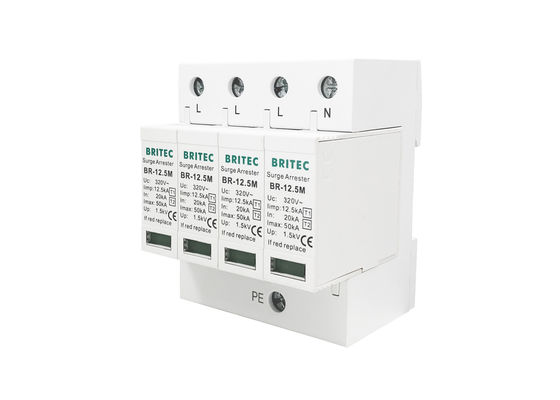 Tipo - 1 protetor de impulso +2 contra a proteção contra sobrecarga de Polo da alimentação CA 4 do relâmpago