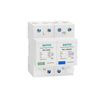 BR - 50GR Tipo 1 Dispositivo de protecção contra sobretensões 1+1 AC Dispositivo de protecção contra sobretensões SPD Retratores de sobretensões Retrator de centelhas retrator de sobretensões
