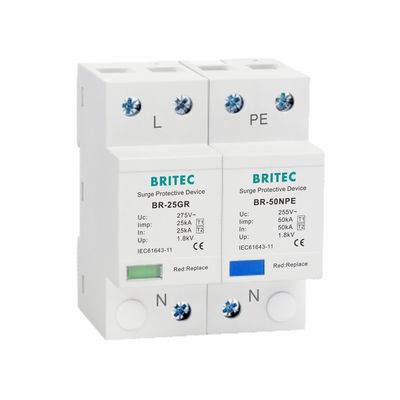 Dispositivo de protecção contra sobretensões de 25kA Tipo 1 275V T1 10/350us