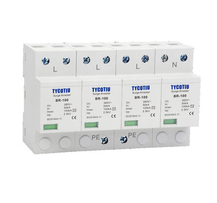 BR-100 4P OEM Tipo 2 protetor de sobretensão 385v dispositivo de proteção contra sobretensão SPD varistor arrester