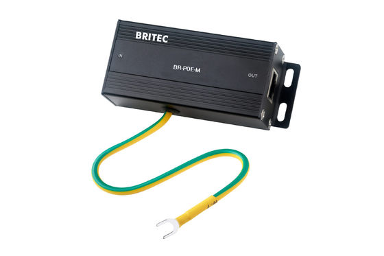 BR-POE-M Conexão Ethernet Proteção contra sobretensões RJ45 Poe Proteção contra sobretensões Ethernet Rede de relâmpagos POE Gigabit 1000mbps Rj45 Ethernet Proteção contra sobretensões externos Rede industrial saída Casa de metal