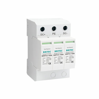 BRPV3-1000 Dispositivo de protecção contra sobretensões de corrente contínua com tensão máxima de 1200 V de corrente contínua, projeto modular plug-in, protecção contra sobretensões de corrente contínua