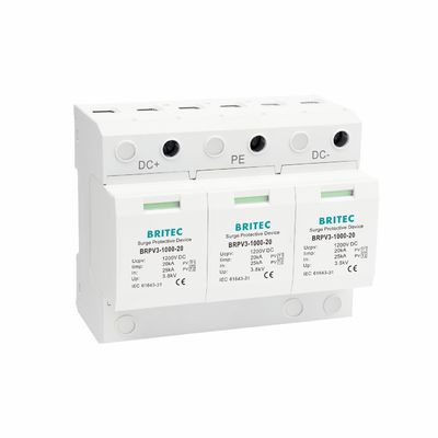 Dispositivo de Proteção contra Surtos DC BRPV3-1000-20 para Sistemas Solares 1000V spd 1000v dc t1 t2