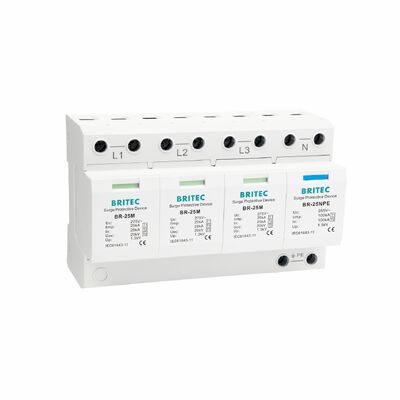 BR-25M 3+1 150V 275V 320V 440V Dispositivo de protecção contra sobretensões Proteção contra sobretensões tipo 1 SPD Fornecedor de três fases Protector contra sobretensões de energia Überspannungsableiter