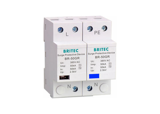 Protetores de impulso do relâmpago do dispositivo de proteção 385v do impulso de poder do SPD 1p + NPE