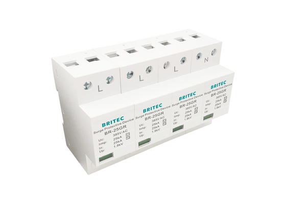 CE TUV 50KA 4 Polos AC Protector contra sobrecarga Relâmpago Arrester Suppressor de sobrecarga