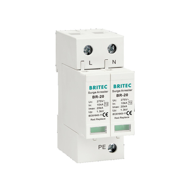 BR-20 4P Dispositivo de protecção contra sobretensões de classe 2 Dispositivo de protecção contra sobretensões de tipo 2