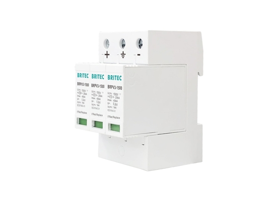 Tipo - 2 C.C. 1500V SPD do dispositivo protetor 40kA 8/20us do prendedor do impulso do picovolt para solar