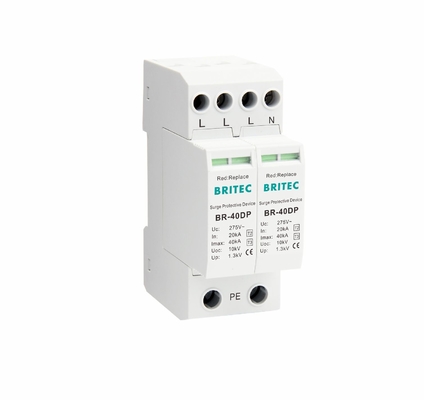 BR-275 20DP 2 AC Protector de sobretensão Tipo 3 Relâmpago Arrester Spd Suppressor de sobretensão