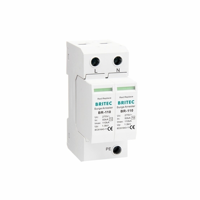 BR-110 4P OEM Tipo 2 Protetor de sobretensão 275v Dispositivo de proteção contra sobretensão SPD varistor arrester 4-pole arrester de sobretensão