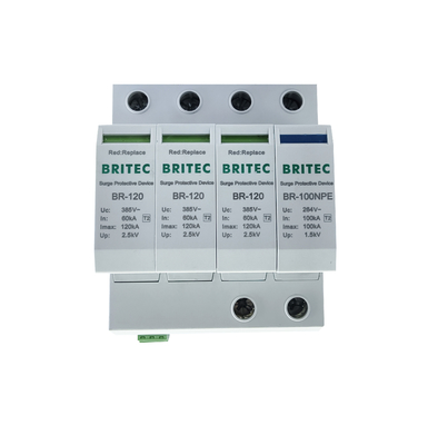BR-120 Protetor contra sobretensões tipo 2 Detetor de relâmpagos para sistemas elétricos Certificado TUV/CE/CB/IEC