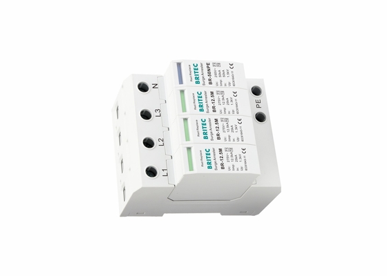 12.5kA Classe B + C Normas IEC de Três Fases Proteção contra Raios Proteção contra Correntes