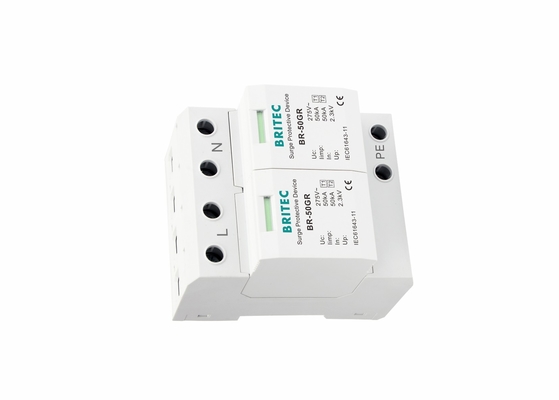 Sistema AC 2P 50KA T1 Protector contra raios Dispositivos de protecção contra sobretensões