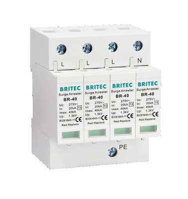 BR-40 440 4P Tipo 2 Dispositivo de protecção contra sobretensões de 40ka