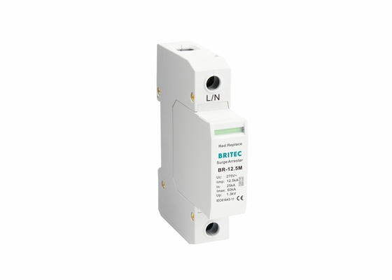 Classe I+II Iimp 12.5ka Spd Relâmpago 1p Protecção contra sobretensões Baixa tensão