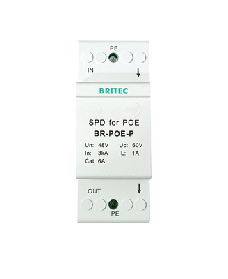 BR-POE-P Protector contra sobretensões equipamento de telecomunicações rede POE proteção contra sobretensões rj45