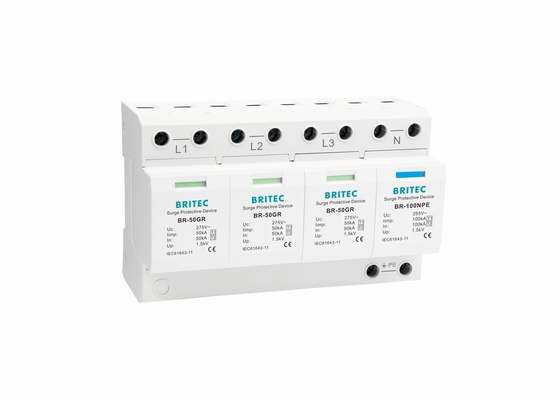 Protetor de impulso da C.A. do dispositivo de proteção do impulso da classe B do T1 de IP20 Thermalplastic 50kA