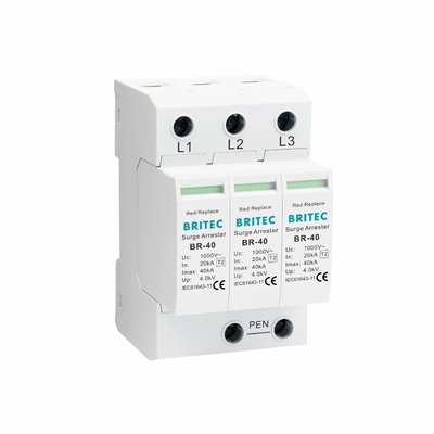 BR-40 1000 3P Protector contra sobretensões de tipo 2 690V/1000V Dispositivo de protecção contra sobretensões de três fases SPD