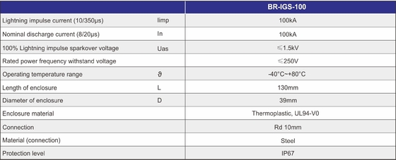BR-ISG-100 Isolar Spark Gap relâmpago ligação equipotencial de ligação de sistemas de aterragem separados