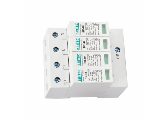 SPD T2 320V 4P 40KA Protector contra sobretensões Tipo 2 Proteção contra raios
