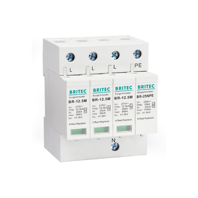BR-12.5M 1P+1 Equipamento elétrico 50kA 275v T1+T2 Surge Arrester Dispositivo de proteção contra sobretensões Protector contra sobretensões de baixa tensão