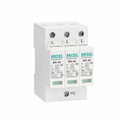 Tipo de BR-40 2P 40kA 275V - 2 proteção de relâmpago do dispositivo de proteção do impulso da fase monofásica TVSS SPD