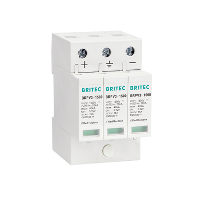 BRPV2-600 Dispositivo de proteção contra sobretensões de corrente contínua de 600 V Sinalização remota detector de relâmpagos fotovoltaicos detector de sobretensões fotovoltaicas spd dc600v
