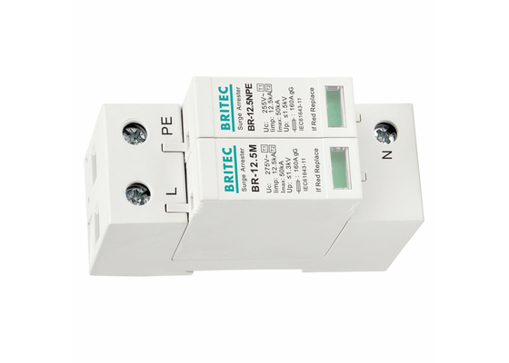 Supressor de sobretensão de potência EN61643-11 Proteção contra raios AC Proteção contra sobretensão de potência Tipo 1+2