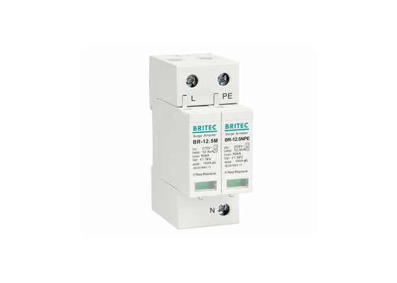 Supressor de sobretensão de potência EN61643-11 Proteção contra raios AC Proteção contra sobretensão de potência Tipo 1+2