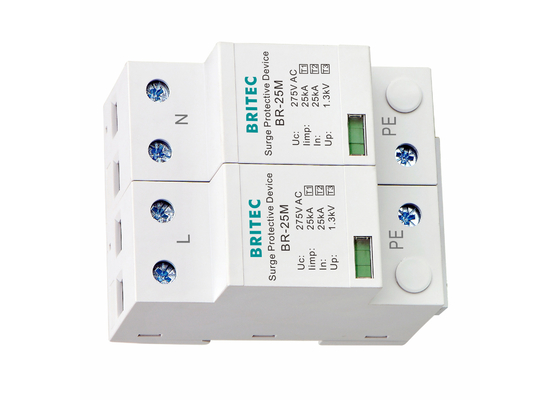 Tipo 1+2+3 25kA 275V SPD 2 polos Tipo 1 Protector contra sobretensões Proteção contra raios