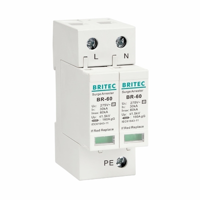 BR385-60 3P SPD de classe II 60kA Tipo 2 Dispositivo de protecção contra sobretensões