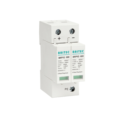 BRPV2-600 2 Mod 600V fotovoltaico fotovoltaico Spd DC Dispositivo de protecção contra sobretensões
