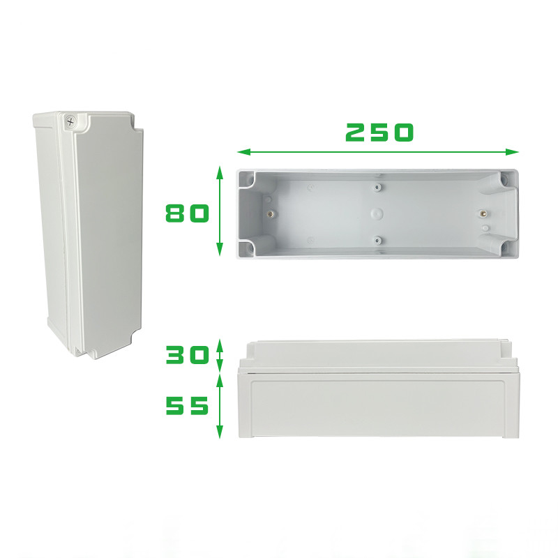 TY-8025085 Caixas de ligação elétrica ao ar livre Projeto de plástico ABS IP66 Junção Caixa de comutação de gabinete