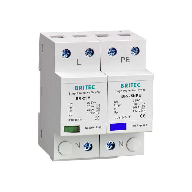 25kA Potência Tipo 1 Protector contra sobretensão BR-25M 1+1 Baixa Tensão 275V/255V