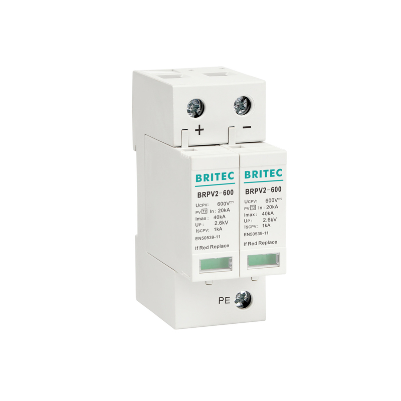 BRPV2-600 2 Mod 600V fotovoltaico fotovoltaico Spd DC Dispositivo de protecção contra sobretensões