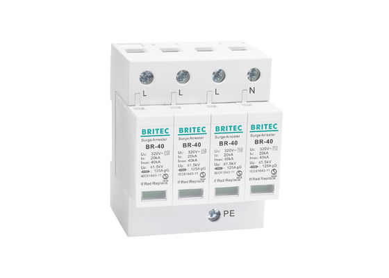 IEC61643 40KA 4 Pólos AC Protector contra correntes elétricas Proteção contra raios