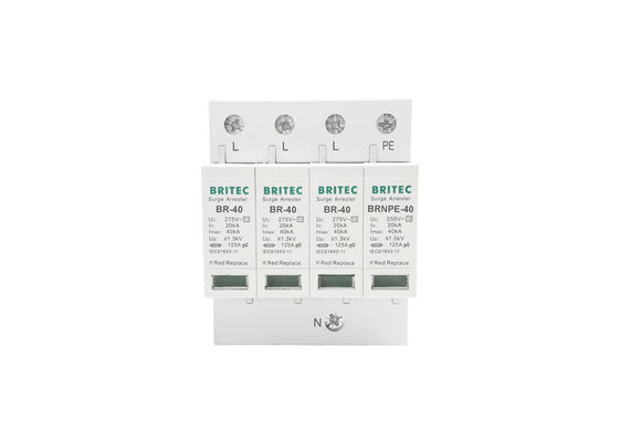 40kA 275V/255V Dispositivo de proteção contra sobretensões SPD industrial DIN Rail 3 fase tipo 2