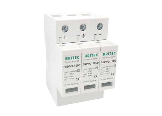 Dispositivo de proteção SPD do impulso da C.C. da proteção de relâmpago da energia para o sistema fotovoltaico