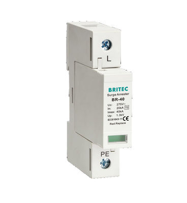BR-40 4P 40kA 4 Polos 3 Fase tuv ac surge arrester surge absorver proteção spd 275v protetor de surge relâmpago