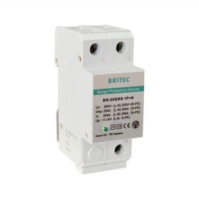 25KA 275V Tipo 1 Protector contra sobretensões AC Proteção contra raios BR-25GRS 1+1
