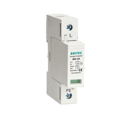 BR-20 3P+1 20kA Dispositivo de Proteção contra Altura Spd Proteção contra Altura de Terração Relâmpago Arrester Protetor contra Trovões Protector contra Altura de Potência de Três Fases Protector contra Altura de Potência SPD Fabricante Dispositivos de Proteção contra Altura de Altura Spd