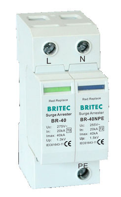 BRITEC BR-40 4P Dispositivo de Proteção contra Superforça Três Fases Spd Proteção contra Raios Arrester China fabricante de proteção contra superforça