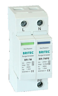 BR-7M 4P T1 + T2 Pára-raios B + C Dispositivo de proteção contra surtos Spd type1 Proteção contra surtos de energia trifásica spd Ü-Ableiter