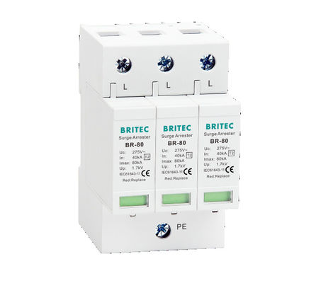 BR-80 2P Dispositivo de protecção contra ondas de choque SPD 275v protetor contra ondas de choque