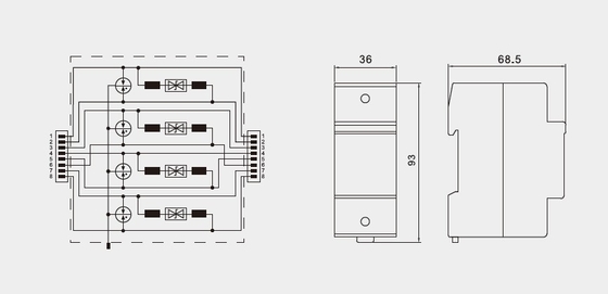 BR-POE-P Arrestador de surtos de sinal poe ethernet China Protector de surtos de dados cat 6 48v dispositivos de proteção contra surtos de ethernet