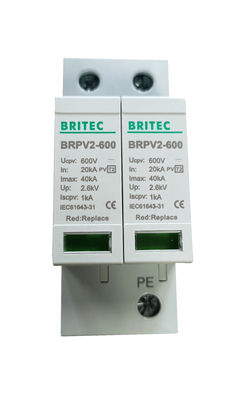BRPV2 500 PV Surge Arrester DC12V 24V 48V 500V 690V 800V 1000V Protector de Surge Dispositivo de proteção