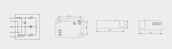 BRLED-08AST-10 Dispositivo de Proteção contra Surtos para Iluminação 10kA Protetor Eletrostático para Luminárias de LED Sistema de Iluminação LED Luminárias de Rua LED