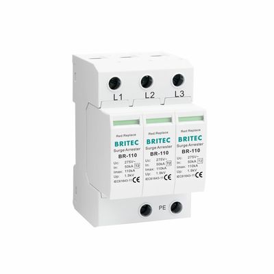BR-110 4P OEM Tipo 2 Protetor de sobretensão 275v Dispositivo de proteção contra sobretensão SPD varistor arrester 4-pole arrester de sobretensão